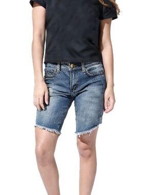 Joe's Jeans The Finn Bermuda Shorts Cotton Blend Dungaree 5-Pocket Mid-Ride